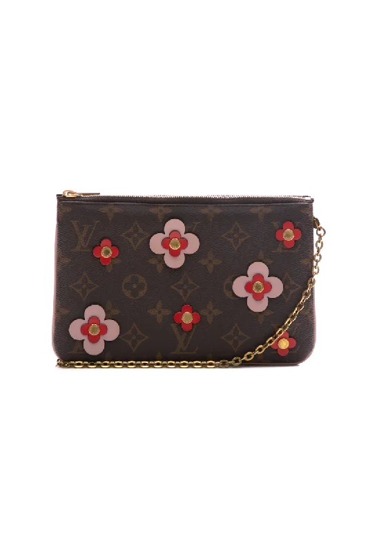 Chanel bags for a polished and professional appearanceBlooming Flowers Double Zip Pochette Bag